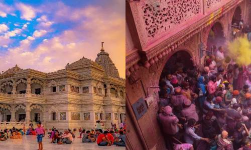 Prem Mandir and Banke Bihari Temple, Vrindavan