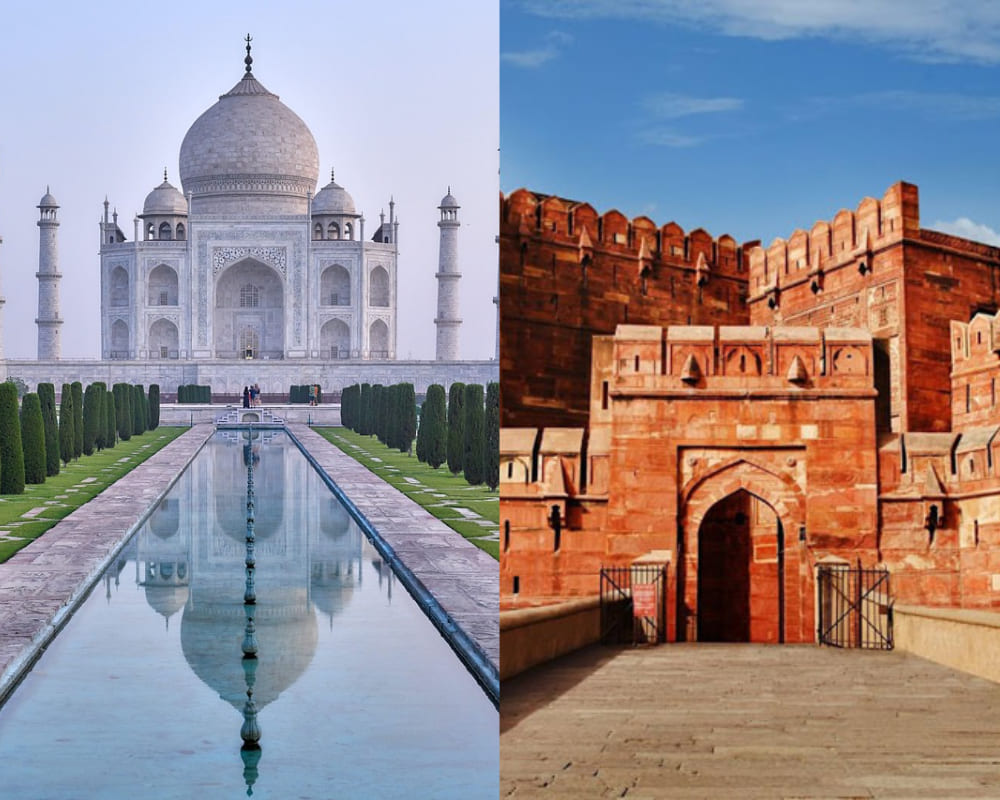 Taj mahal,Agra fort