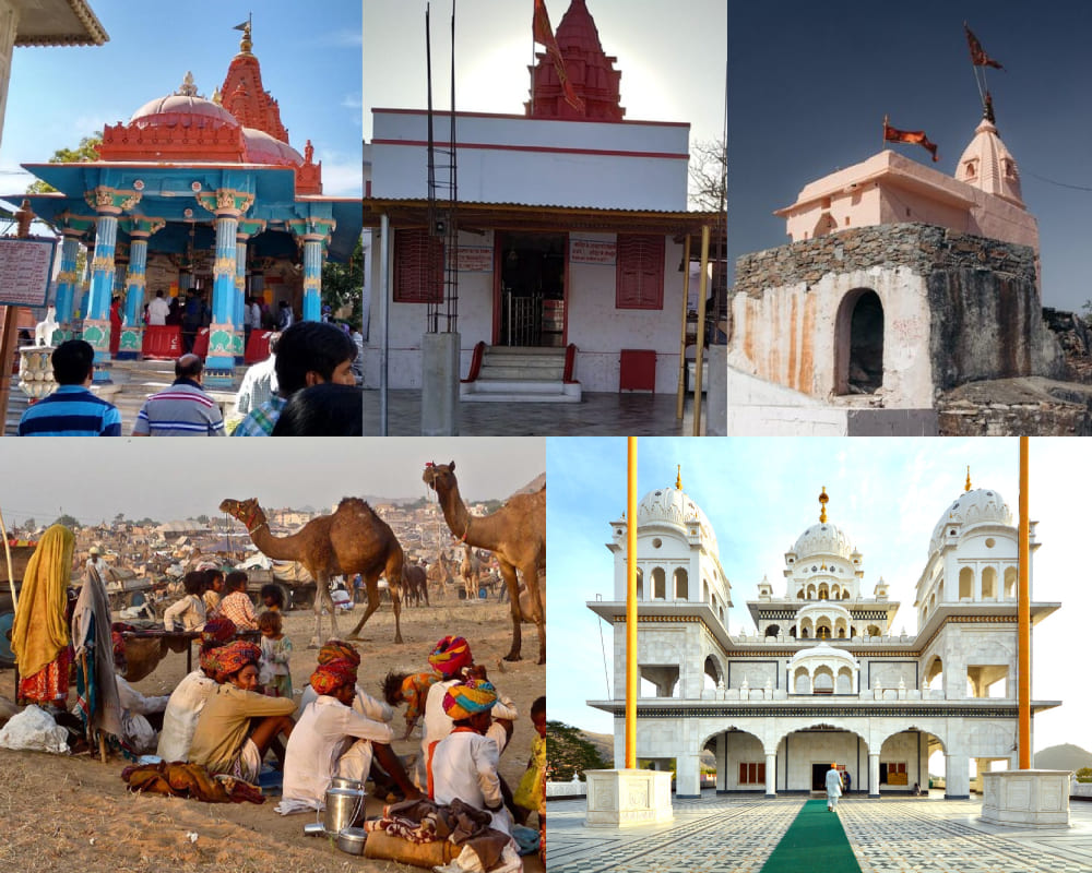 Pushkar:- Brahma Temple, Savitri Devi Temple, Gayatri Devi Temple, Pushkar Fair Ground, Gurudwara