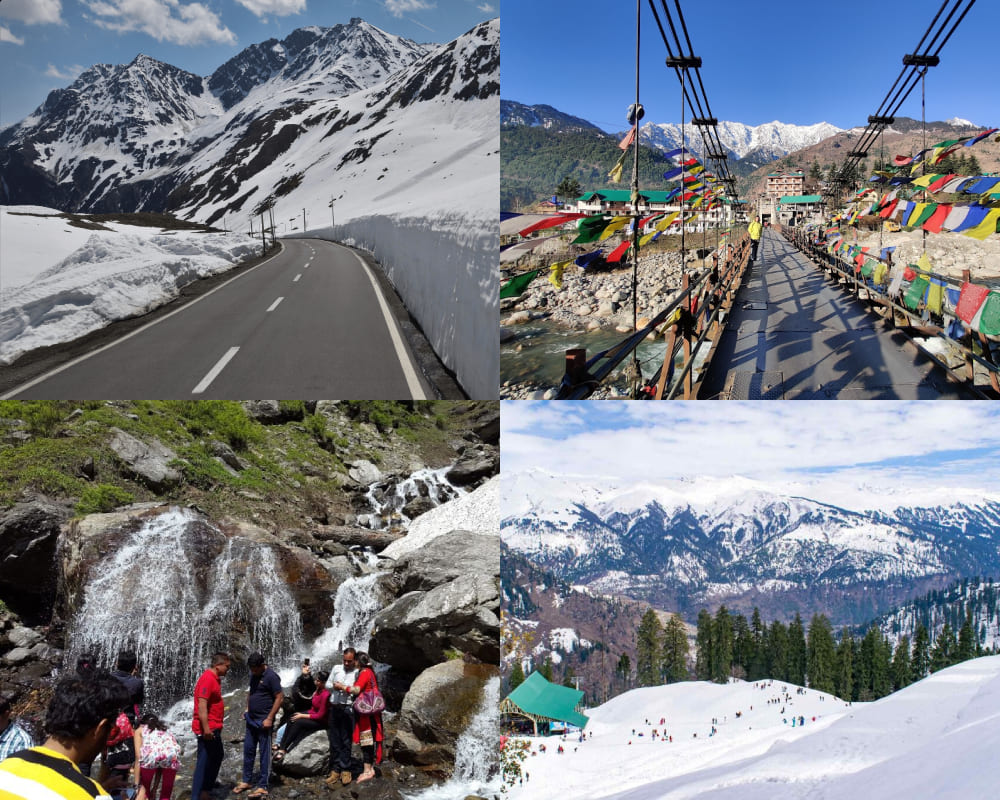 Manali: Rohtang Pass, Nehru Kund, Rahala Waterfalls.