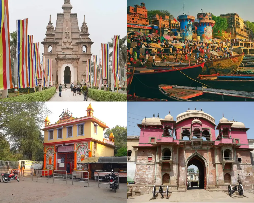 Varanasi:- Sarnath, Assi Ghat, Sankat Mochan Hanuman Temple, Ramnagar Fort.